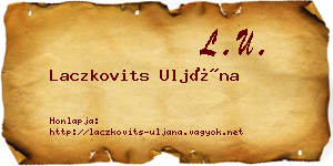 Laczkovits Uljána névjegykártya